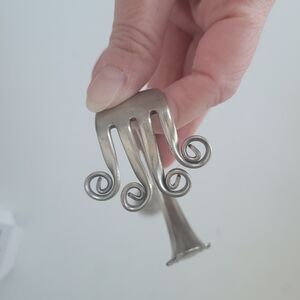 Silver Plated Fork Cuff Bracelet.